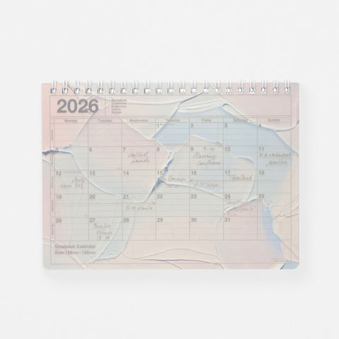 MARK'S Inc. 2026 Yoshiki Okamura Small Monthly Planner Notebook | 3 Colorways Baby Asleep
