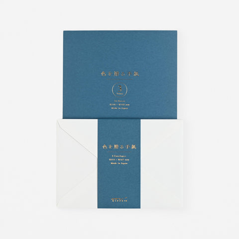 Midori Giving A Color Letter Pad Or Envelopes  Blue 
