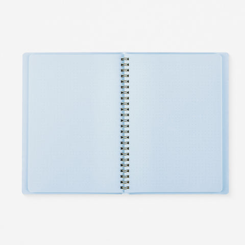 Midori Soft Color Dot Grid Ring Notebook Blue A5