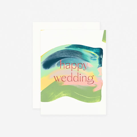 Moglea Happy Wedding Hand-Painted Greeting Card