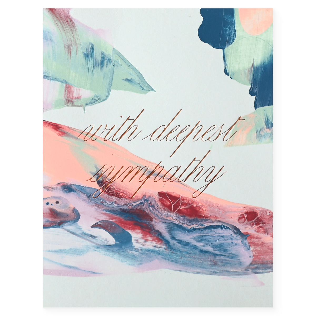 Moglea Lily Hand-Painted Sympathy Card 