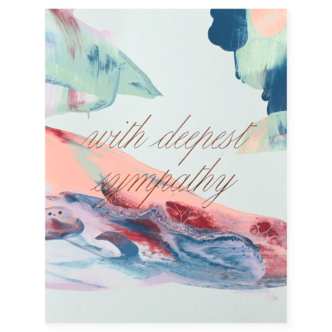 Moglea Lily Hand-Painted Sympathy Card 