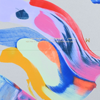 Moglea Supernova Hand-Painted Folded Note Cards Boxed