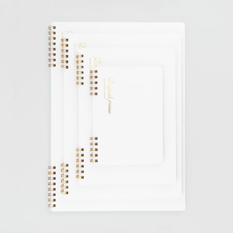 Nakabayashi Logical Prime Notebook Ring Binding Special Edition White Blank | 4 Sizes 