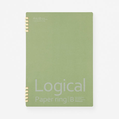 Nakabayashi Logical Prime 100% Paper Ring Notebook Green | B5 Or  A4 