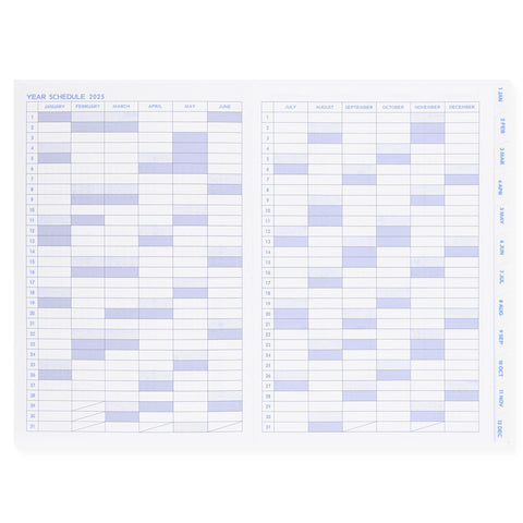 Delfonics 2025 Moglea Monthly Planner B6 Pattern B