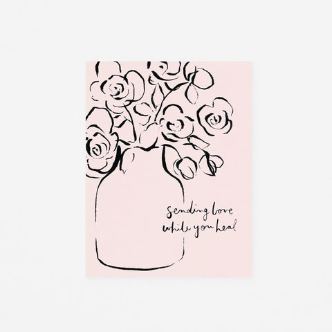 Our Heiday Sending Love While You Heal Greeting Card 