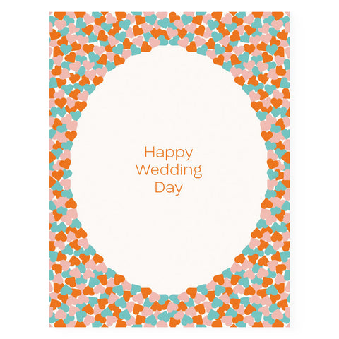paper&stuff Wedding Day Hearts Greeting Card 