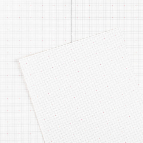 Paperways Large Notebook Cross Grid Crimson Red 