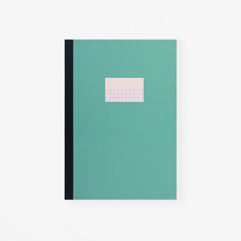 Paperways Medium Notebook Bald Square Seagreen Or Cornflower Blue Seagreen