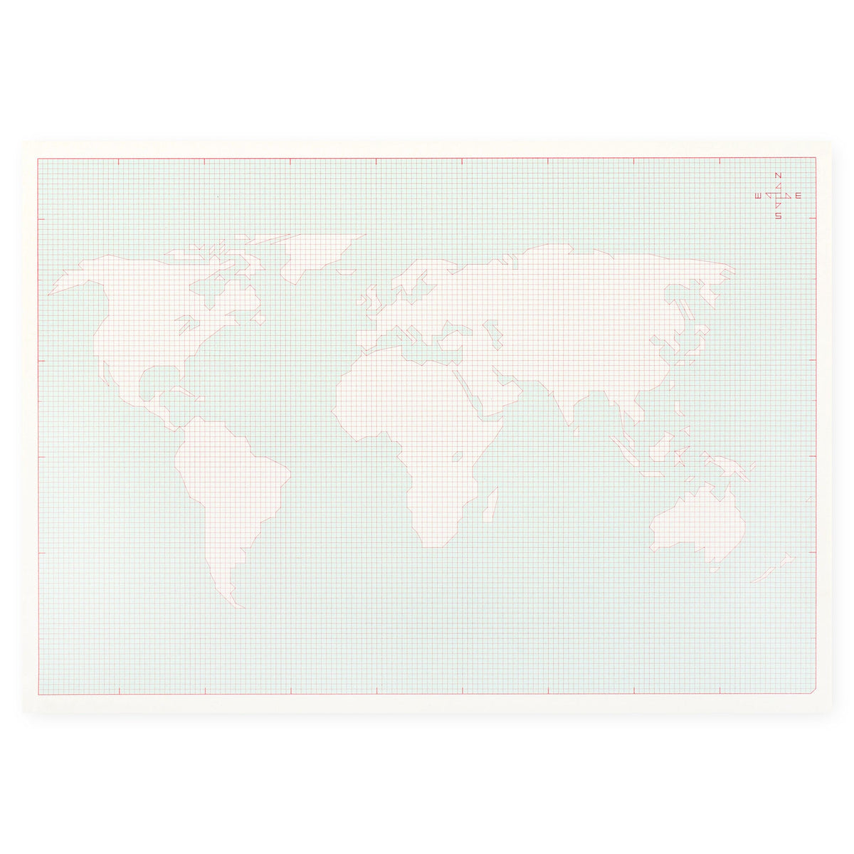 Paperways Desk Notepad World Map A4 