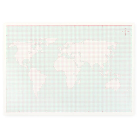 Paperways Desk Notepad World Map A4 