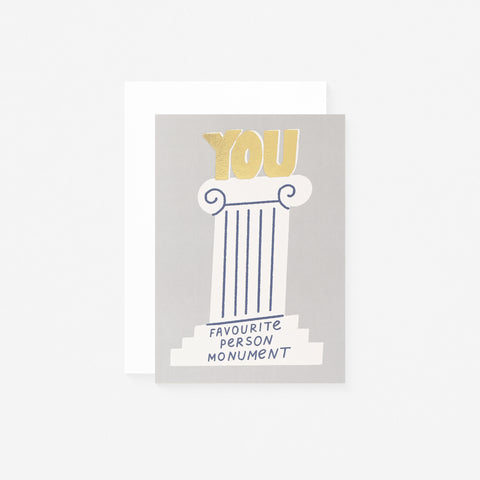 Wrap Favourite Person Monument Greeting Card 