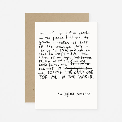 People I've Loved Logical Romance Greeting Card 