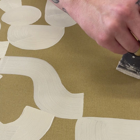 Moglea Terre Hand-Painted Cloth-Covered Lined Notebook A5