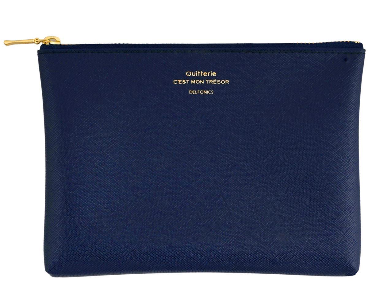 Quitterie Small Zip Pouch  Navy