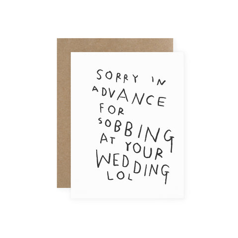 Rani Ban Co Sobbing At Your Wedding Greeting Card