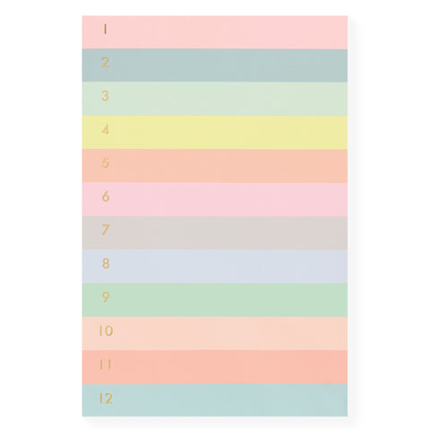 Rifle Paper Co. Numbered Color Block Memo Notepad 