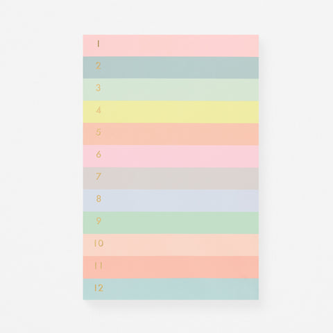 Rifle Paper Co. Numbered Color Block Memo Notepad 