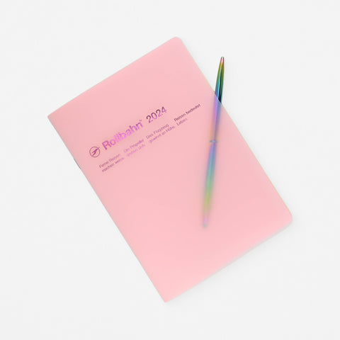 Delfonics Rollbahn 2024 Monthly Planner Note Clear A5 | Clear Pink, Clear Or Clear Blue Clear Pink