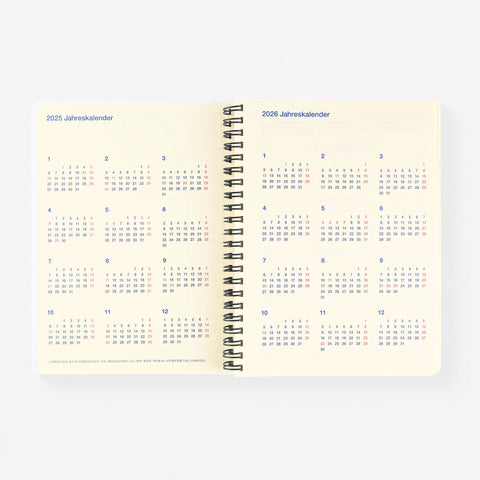 Delfonics Rollbahn 2025 Monthly Planner Beige | Large, A5 Or Extra Large