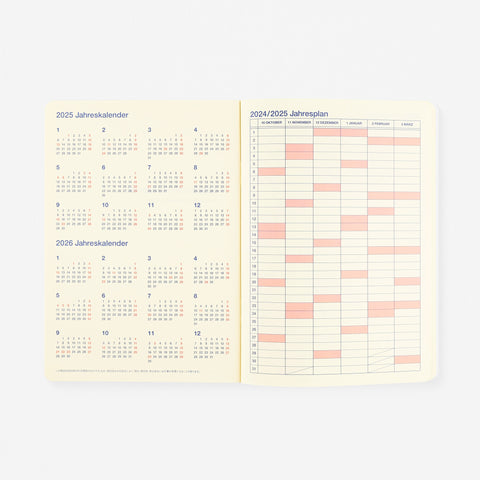 Delfonics Rollbahn 2025 Monthly Planner Notebook Clear B6 Or A5 | Clear Blue, Clear Or Clear Pink 