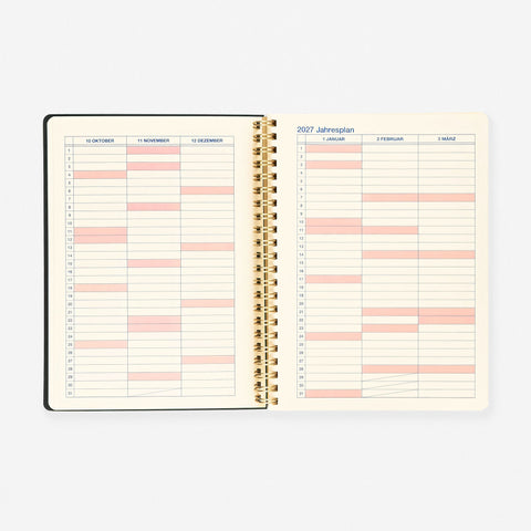 Delfonics Rollbahn 2026 Homme Monthly Planner Olive A5