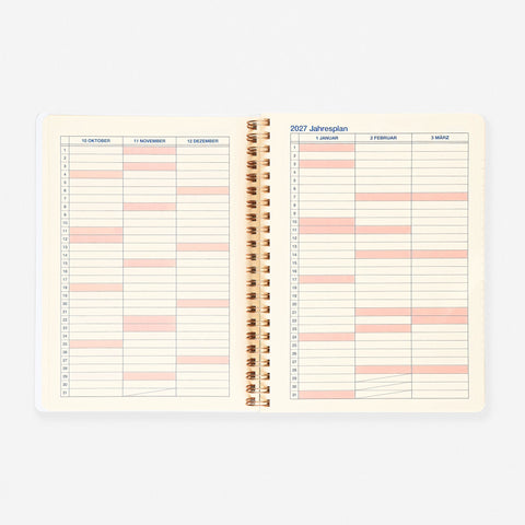 Delfonics Rollbahn 2026 Drop Monthly Planner Brown | Large, A5 Or Extra Large