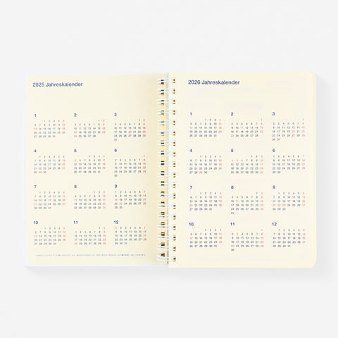 Delfonics Rollbahn 2025 Calando Monthly Planner Medium Or Large | 3 Colorways 