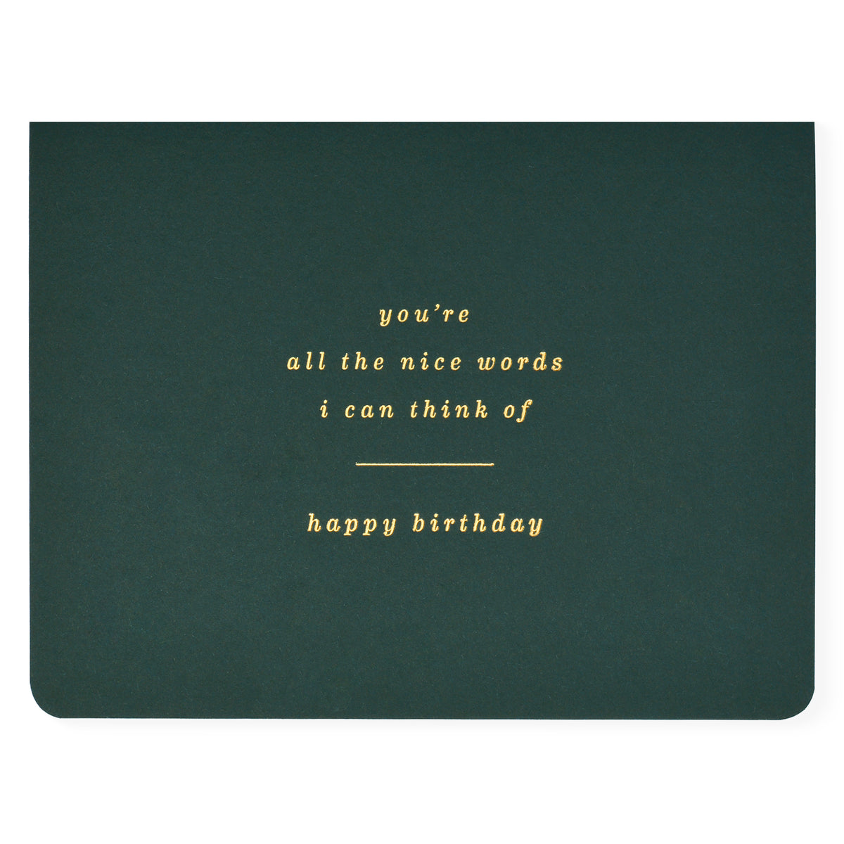 Smitten on Paper Nice Words Birthday Card 