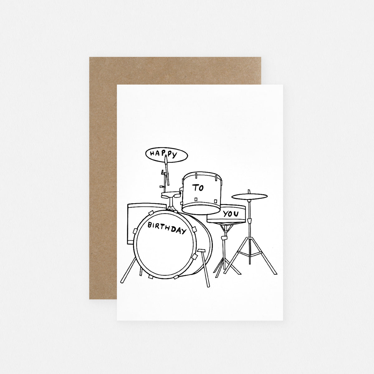Happy Birthday Drums Greeting Card