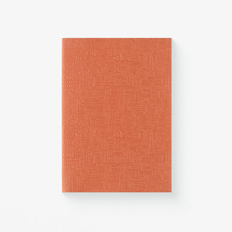 The City Works Hello World Embossed Notebook Blank Rust