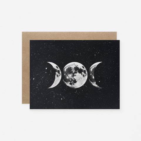The Galek Sea Triple Moon Goddess Greeting Card 