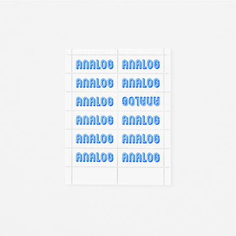 The Portland Stamp Company Analog Stamps Dayglo Blue 
