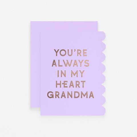 The Social Type You're Always in my Heart Grandma Mother's Day Card 