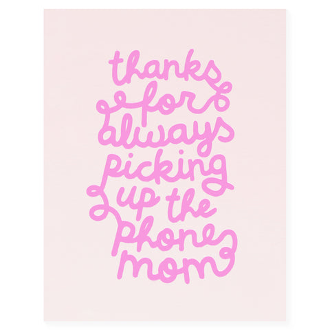The Social Type Phone Mom Mother's Day Card