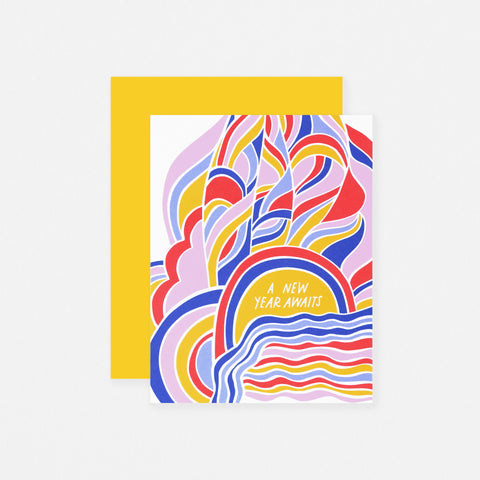 The Good Twin A New Year Awaits Greeting Card 