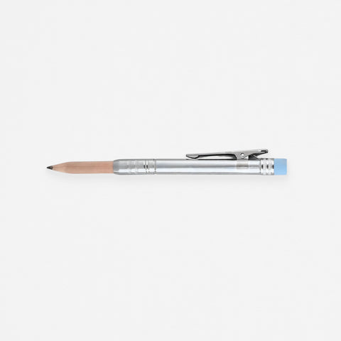 Tohkin Chrome Pencil Extender With Red Or Natural Pencil Natural