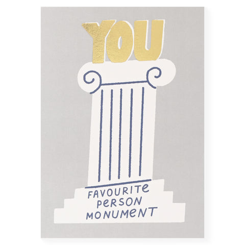 Wrap Favourite Person Monument Greeting Card 