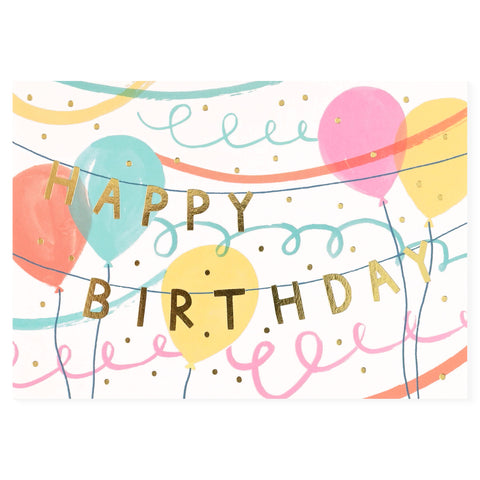 Wrap Happy Birthday Banner Greeting Card 