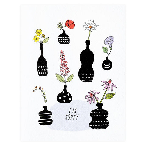 Hartland Cards I'm Sorry Vases Sympathy Card