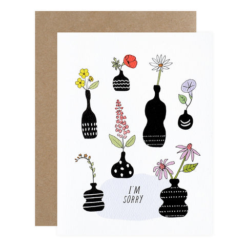 Hartland Cards I'm Sorry Vases Sympathy Card