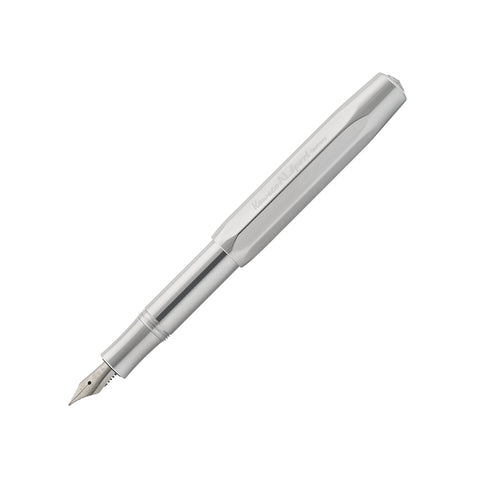 Kaweco AL Sport Raw Aluminum High Gloss Polish Fountain Pen Medium Nib 