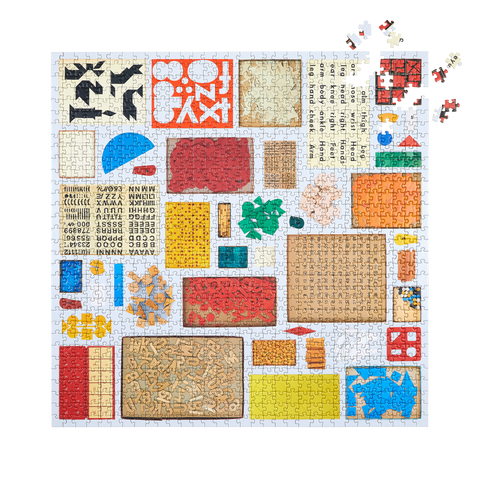 four point puzzles Several Found Things (Numbers, Letters, Shapes) Puzzle 