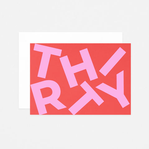 Aisle Studio Thirty Birthday Card 