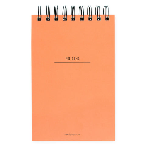 All Pine Press Chunky Spiralbound Notepad | Rusty Red, Turquoise or Light Yellow 