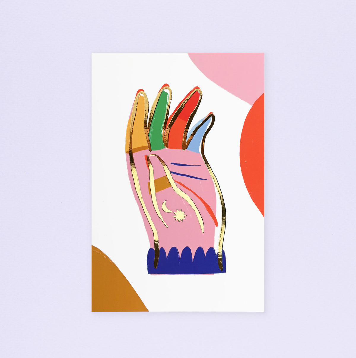 Angelope Art Hands Gold Foil Print 
