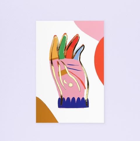 Angelope Art Hands Gold Foil Print 
