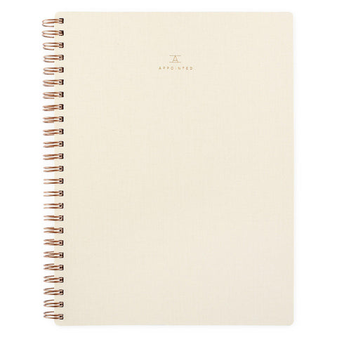 Appointed Appointed Natural Linen Workbook | Lined or Grid 