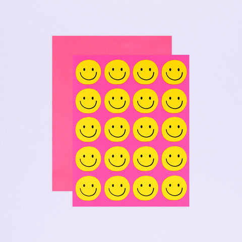 Ashkahn Repeat Smileys Greeting Card 